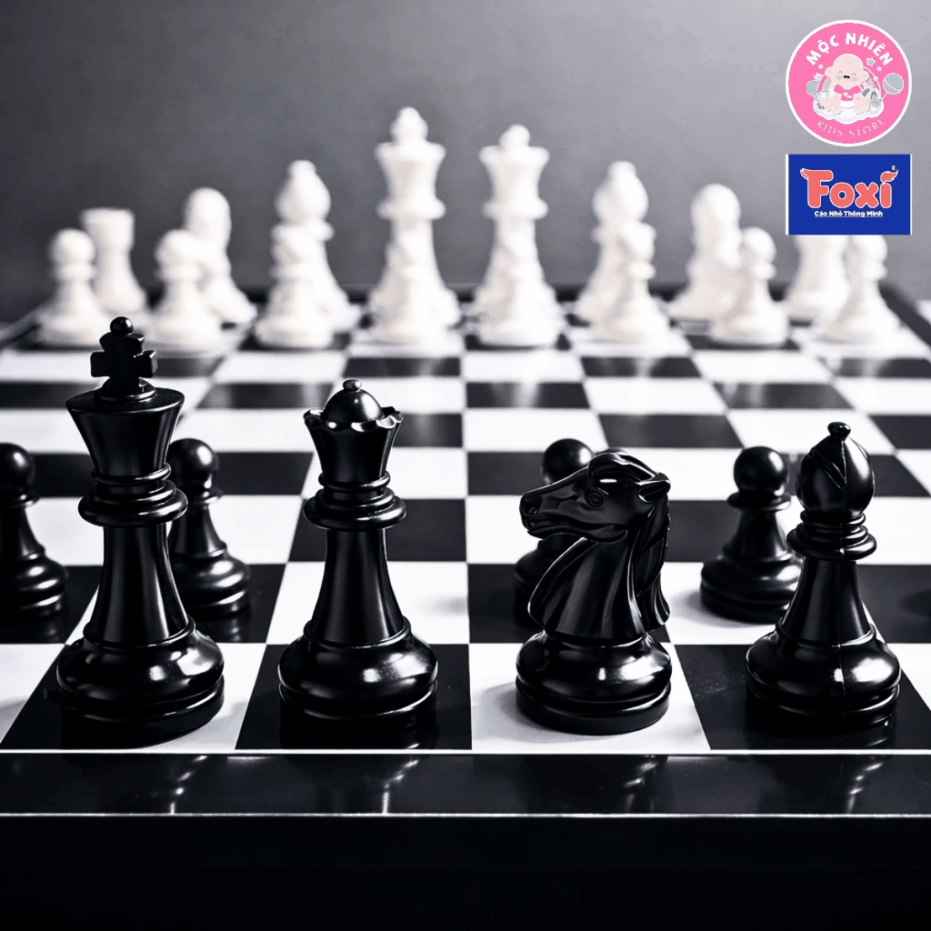 Bộ Hộp Cờ Vua Nam Châm Chess Bàn 31cm, 28cm - Hiệu Foxi - Cờ vua quốc tế kèm hộp đựng