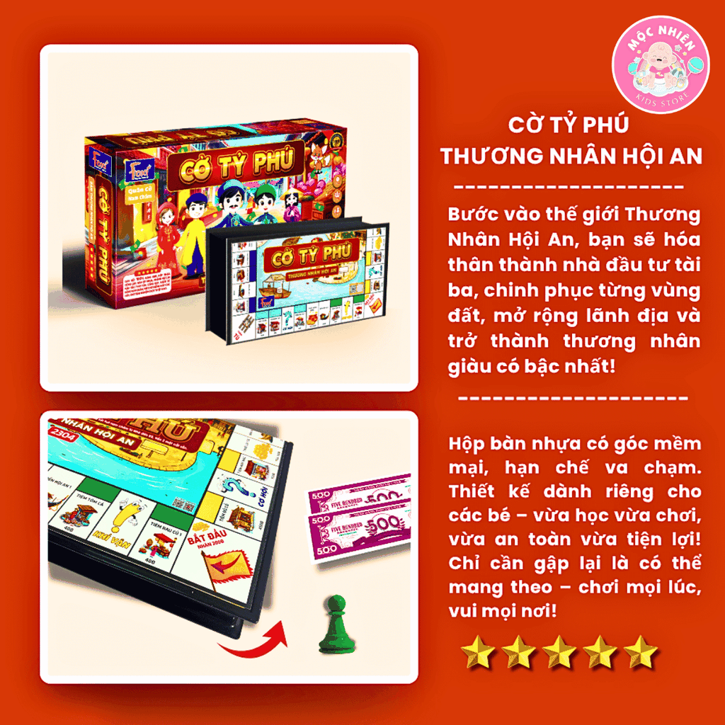 Đồ chơi Cờ tỷ phú nam châm Thương nhân Hội An - Hiệu Foxi