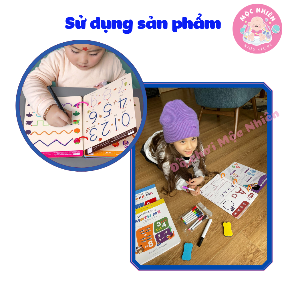 Học Liệu Giáo Dục Sớm Cho Bé Tập Viết Vẽ Thông Minh Xóa Được (Shape Me - Write Me - Learn Me - Math Me) - Lalala Baby
