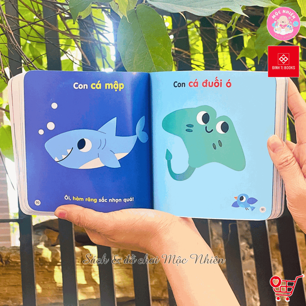 Combo 02 cuốn sách - 200 từ vựng Mẹ cùng con học nói (PTGT và Động vật) - Đinh Tị Books