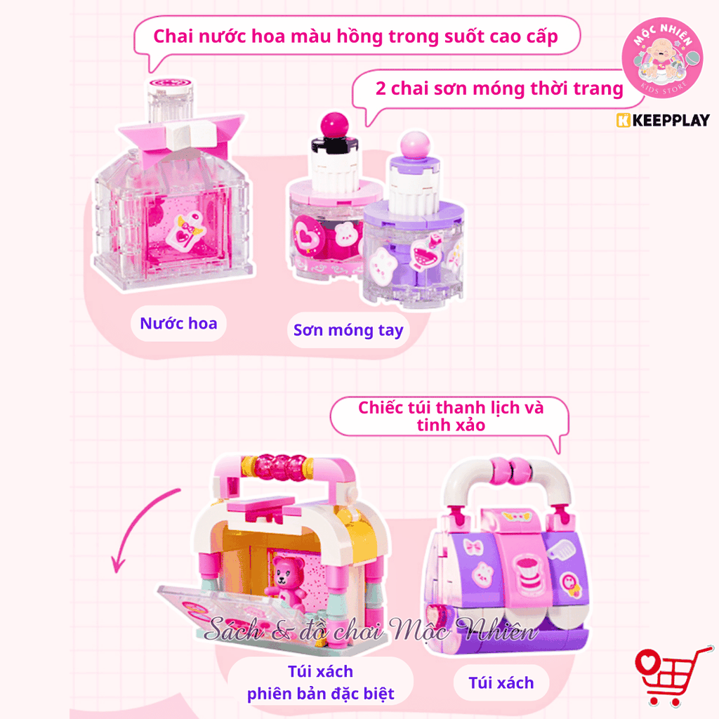 Đồ chơi lắp ráp xếp hình Keepplay 35020 - Đồ trang điểm (387 chi tiết)