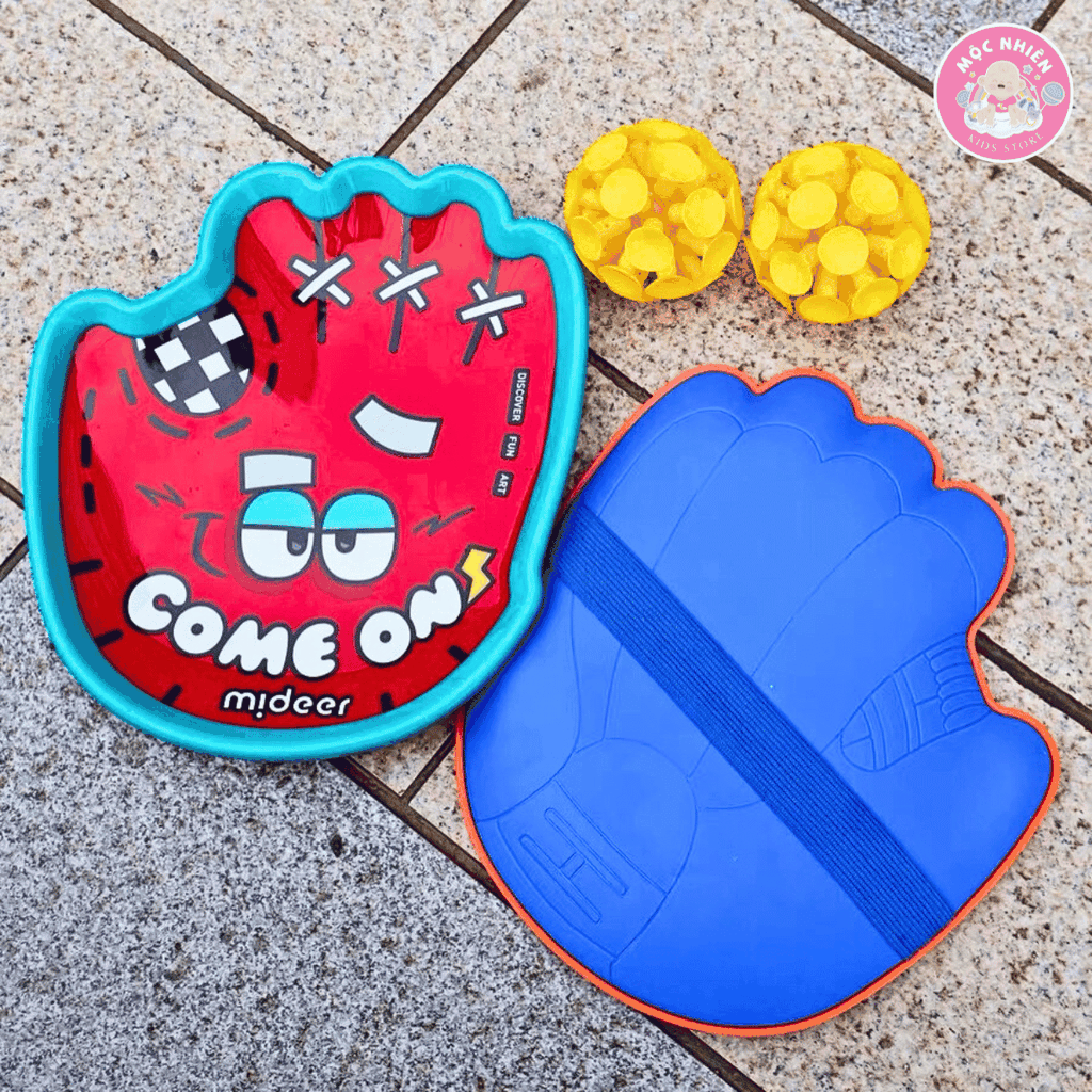 Bộ vợt ném bóng dính Mideer kèm bóng ném cao su - Suction Ball Set