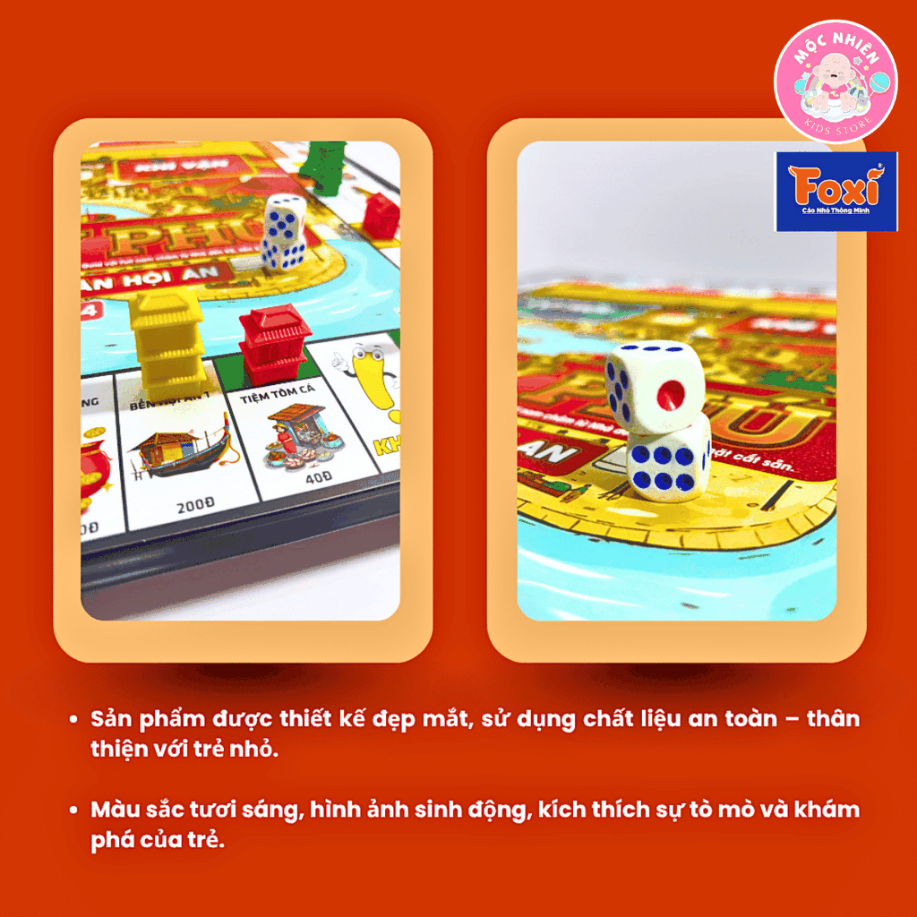 Đồ chơi Cờ tỷ phú nam châm Thương nhân Hội An - Hiệu Foxi