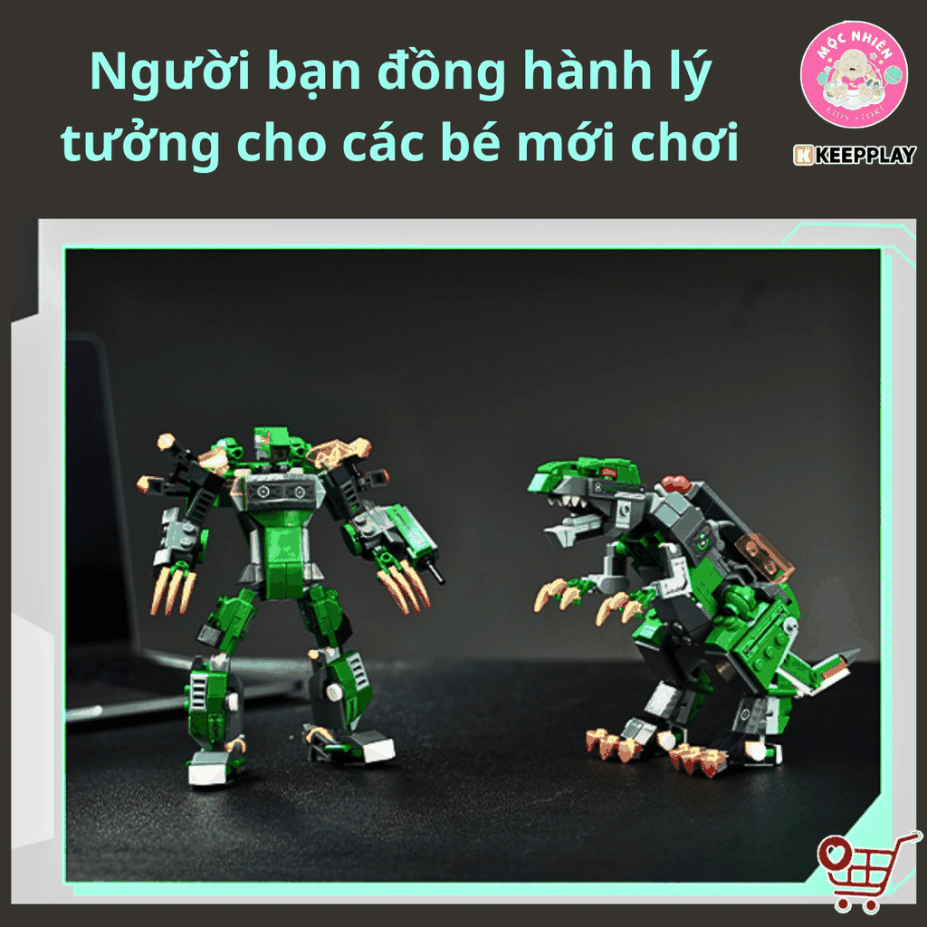 Đồ chơi lắp ráp xếp hình Keepplay 42115 - Robot xanh biến hình