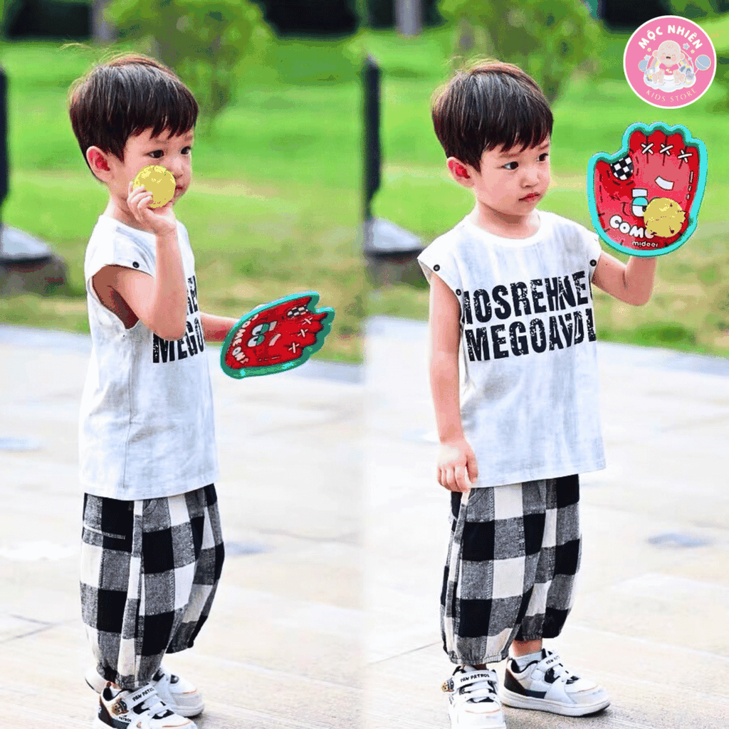 Bộ vợt ném bóng dính Mideer kèm bóng ném cao su - Suction Ball Set