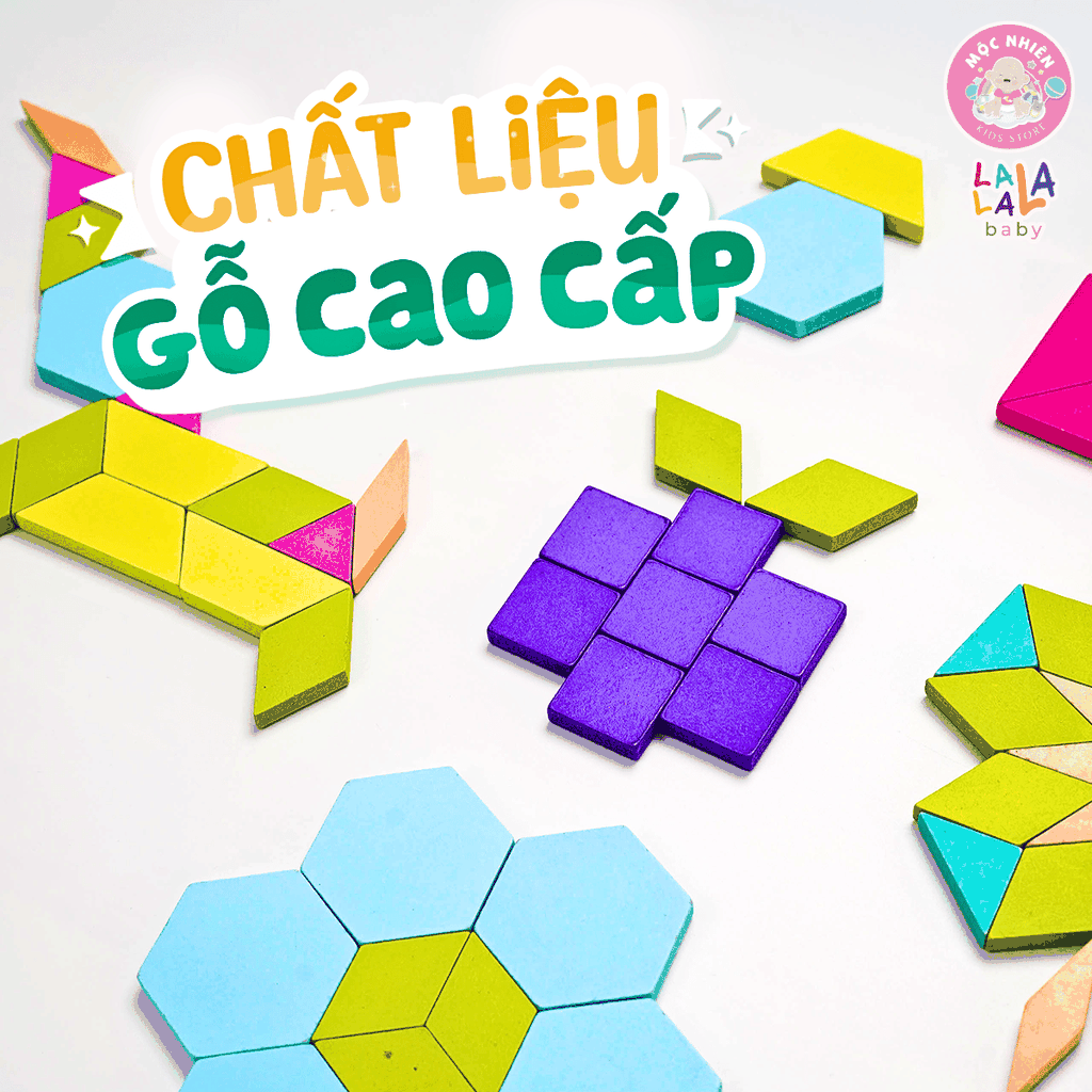 Đồ chơi xếp hình nam châm Lala Wooderland bằng gỗ cao cấp phát triển tư duy sáng tạo logic cho bé - Lalala baby