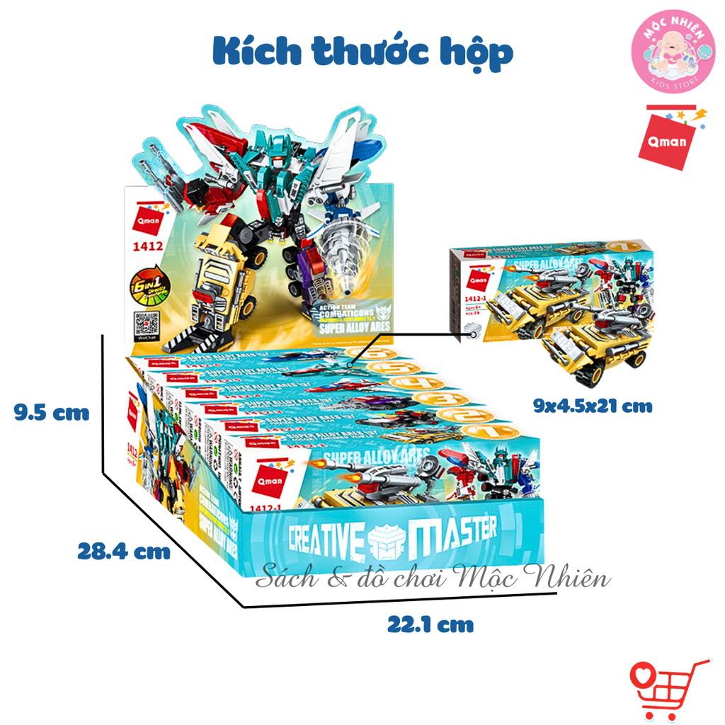 Qman 1412 - Người máy hợp kim (419 mảnh ghép)