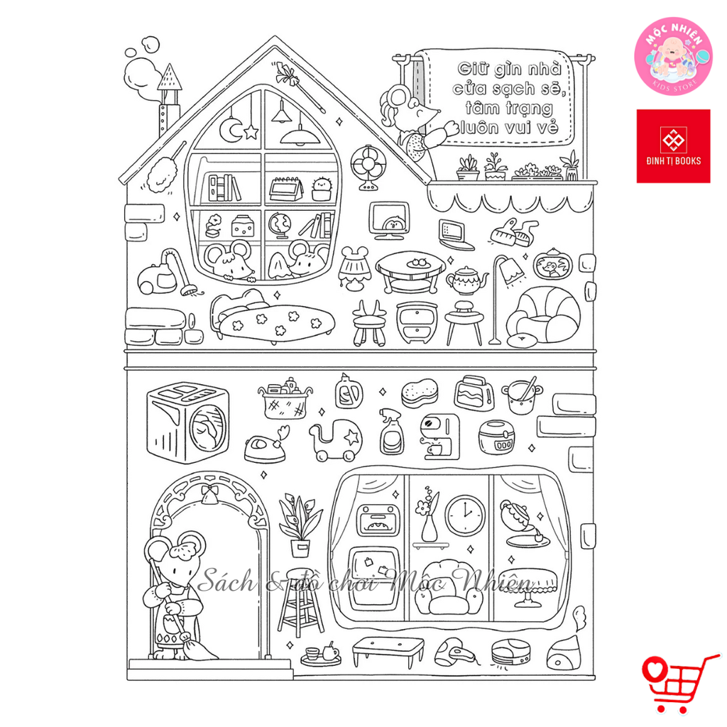 Sách tô màu sáng tạo - Soda muối bên vịnh chanh vàng - Đinh Tị Books