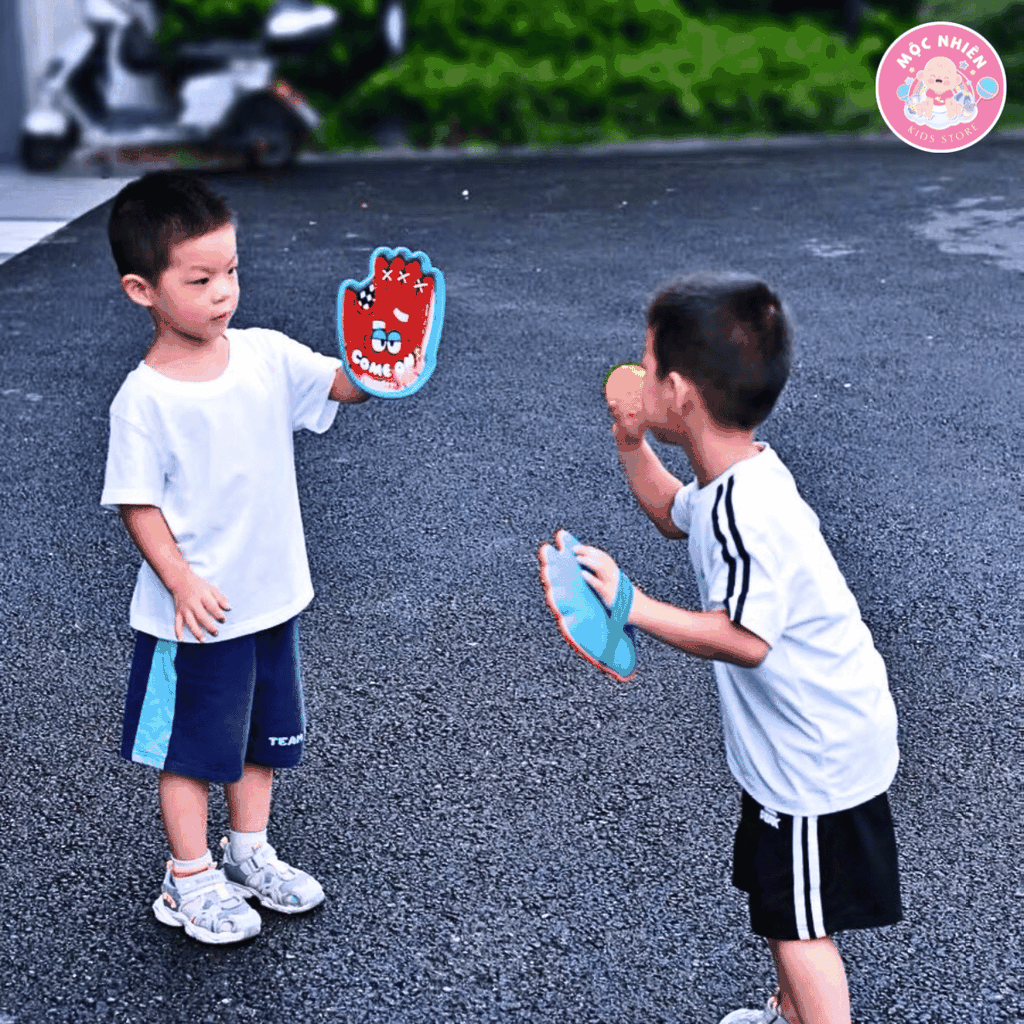 Bộ vợt ném bóng dính Mideer kèm bóng ném cao su - Suction Ball Set