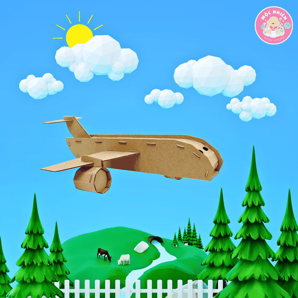Đồ chơi giấy từ bìa carton cao cấp - Mô hình lắp ráp phương tiện giao thông (Nhiều mẫu) - MAGIX