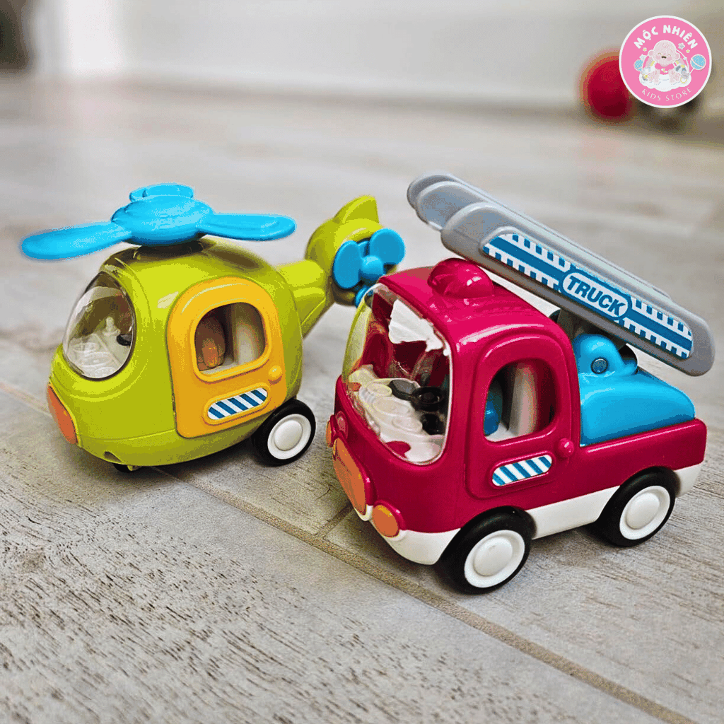 Ô tô đồ chơi trẻ em, xe tải đồ chơi, xe trộn bê tông, xe xúc cát cho bé có nhạc vui nhộn Goodway