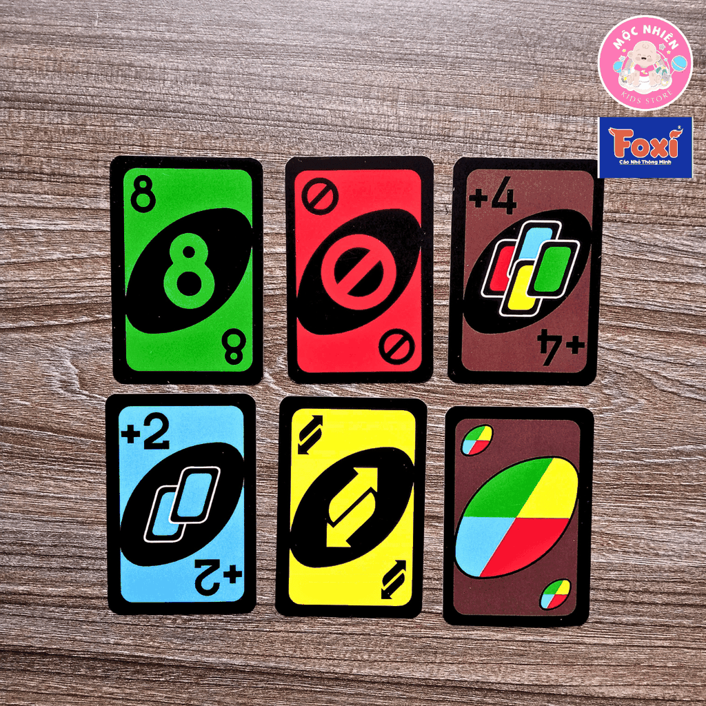Bộ bài Boardgame - Uno Fox hiệu Foxi - UNO cao cấp-trò chơi thẻ bài siêu hay cuốn hút-gắn kết bạn bè gia đình