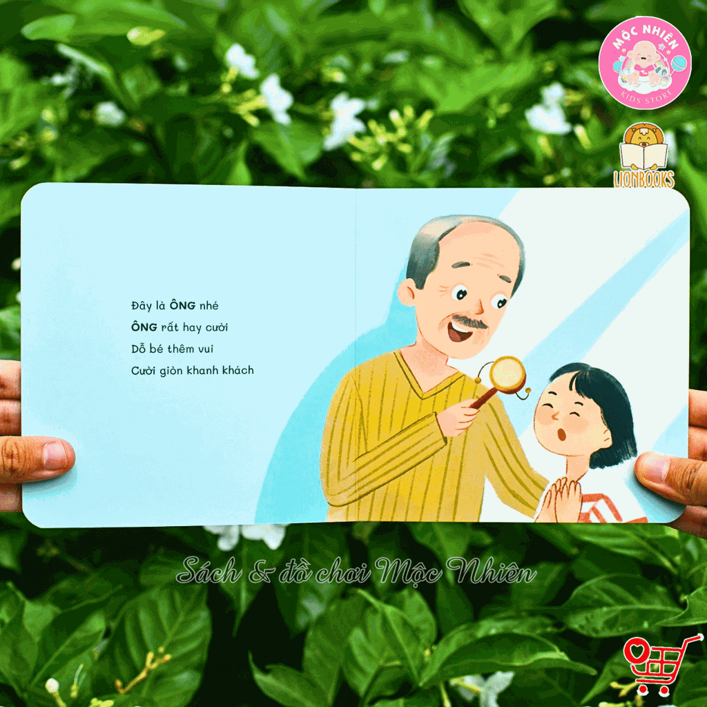 Bộ sách đầu tiên của bé 5 cuốn bồi cứng - Sách thơ cho bé sơ sinh, 0-6 tháng, 1 tuổi, em bé tập nói phát triển vốn từ - Lionbooks