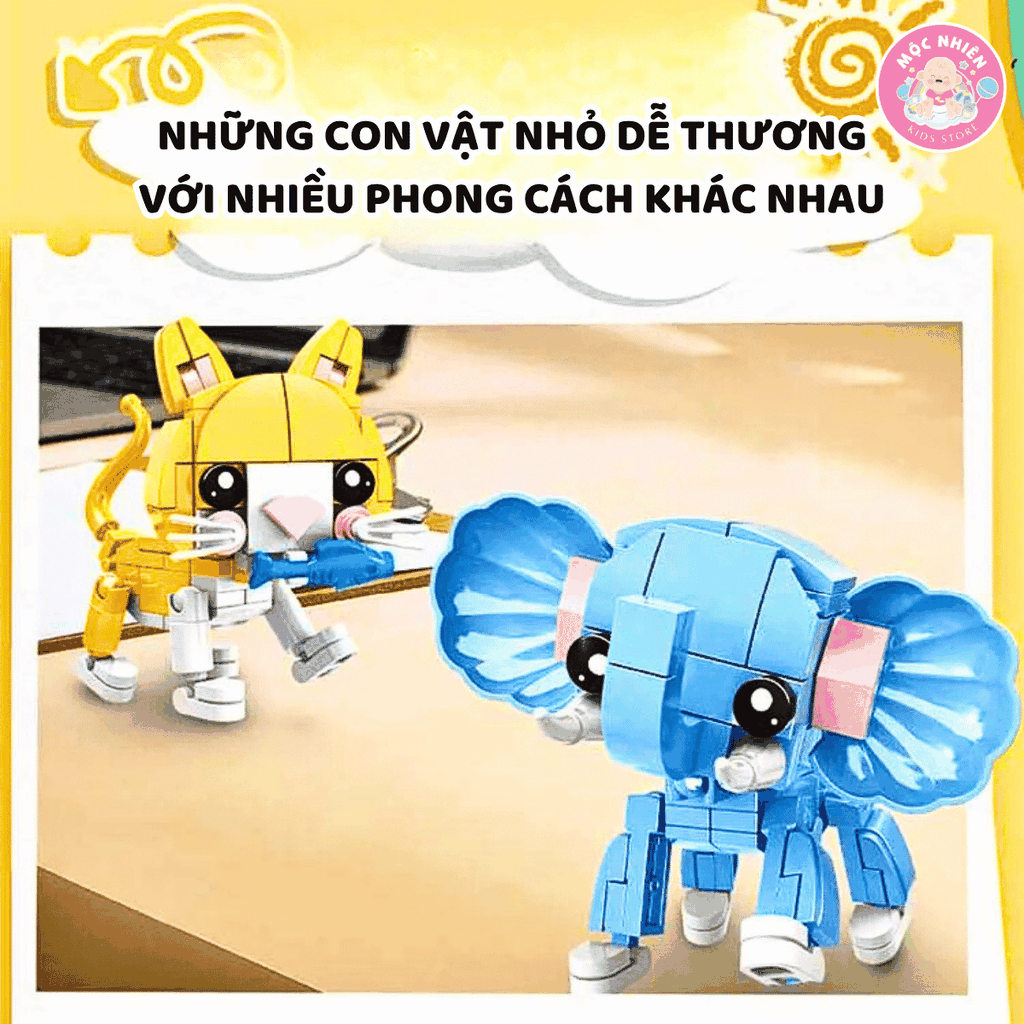 Đồ chơi lắp ráp WOMA C0277 - Những loài vật dễ thương (655 mảnh ghép)