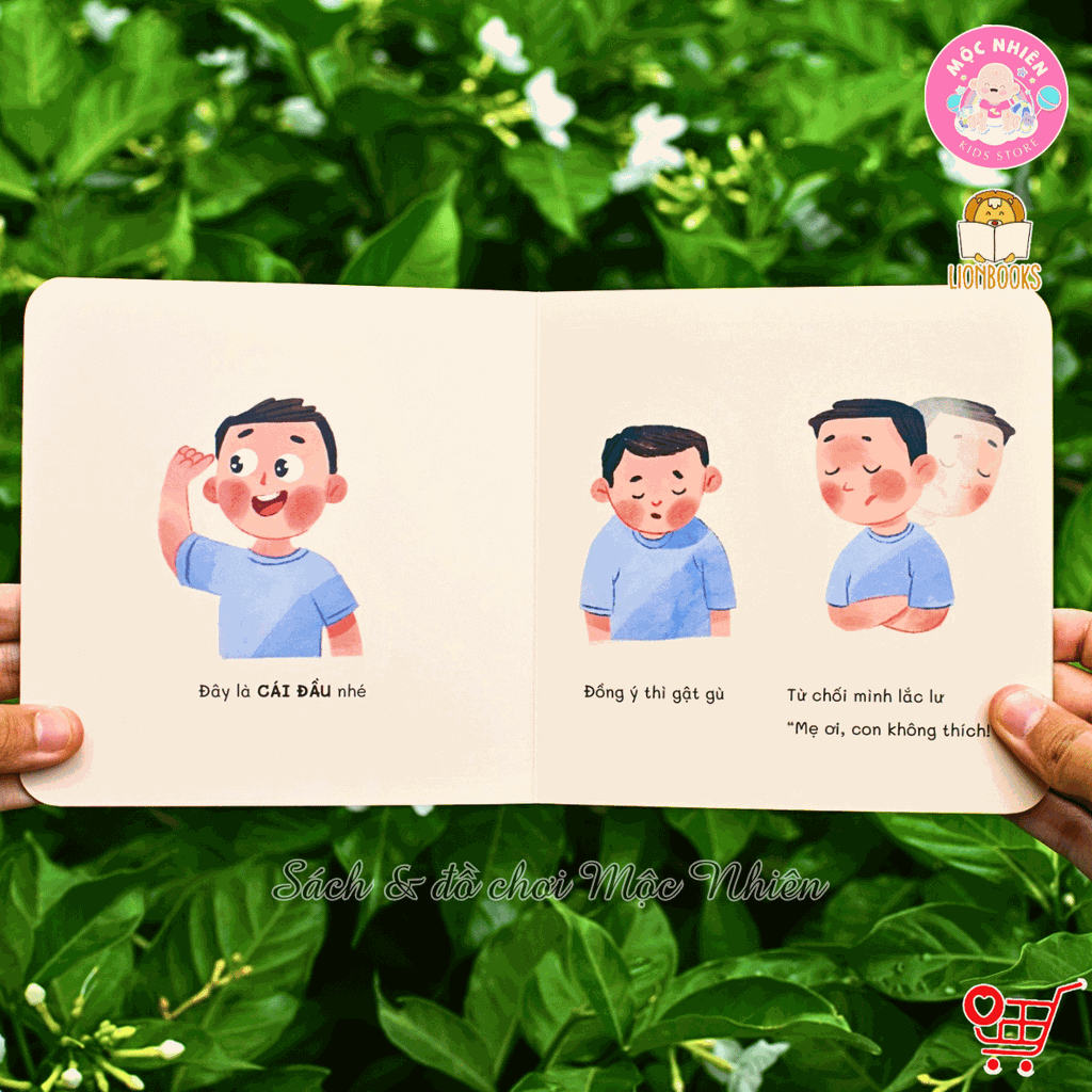 Bộ sách đầu tiên của bé 5 cuốn bồi cứng - Sách thơ cho bé sơ sinh, 0-6 tháng, 1 tuổi, em bé tập nói phát triển vốn từ - Lionbooks