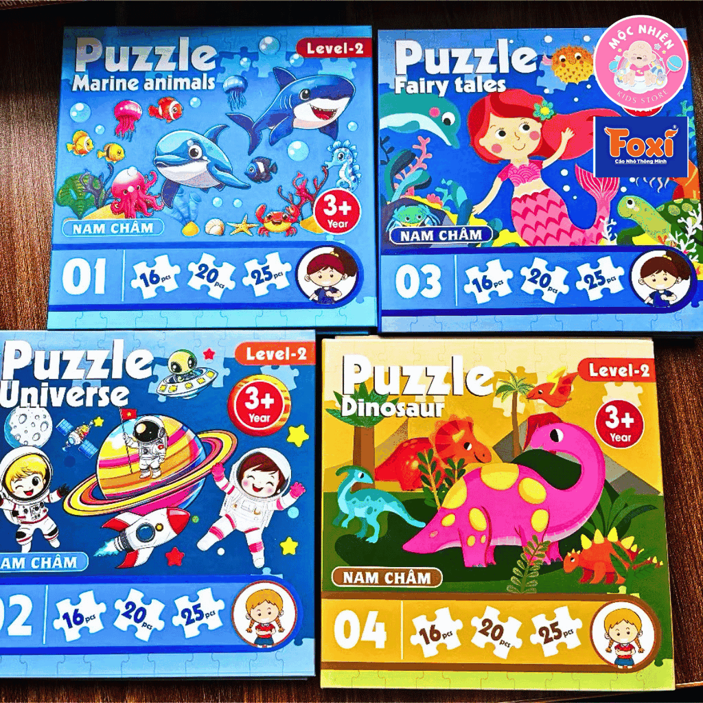Đồ chơi ghép hình puzzle nam châm gấp lại thành cuốn sổ - Puzzle Foxi 2501 level 2