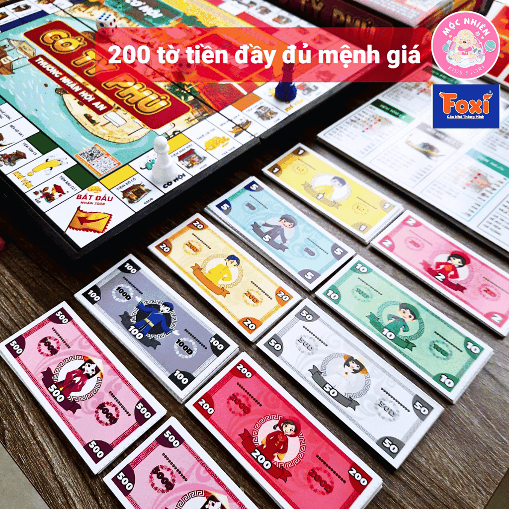 Đồ chơi Cờ tỷ phú nam châm Thương nhân Hội An - Hiệu Foxi