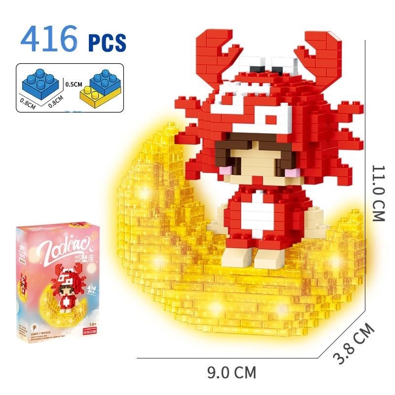 Lego mini 3D - 12 cung hoàng đạo - Có phát sáng
