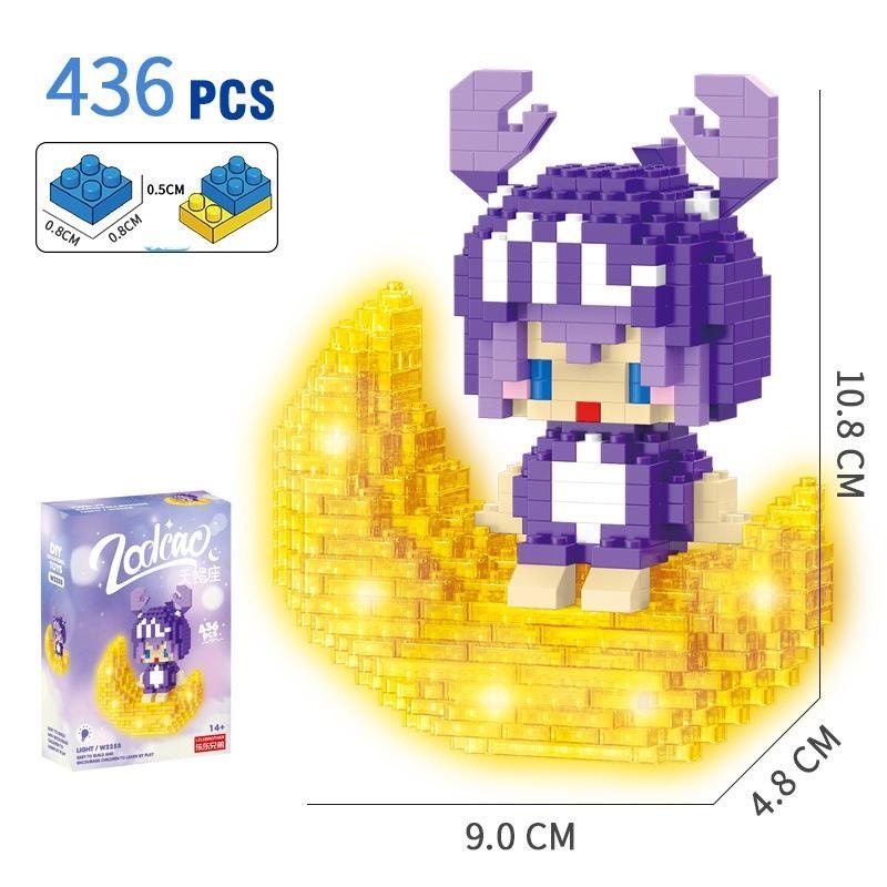 Lego mini 3D - 12 cung hoàng đạo - Có phát sáng