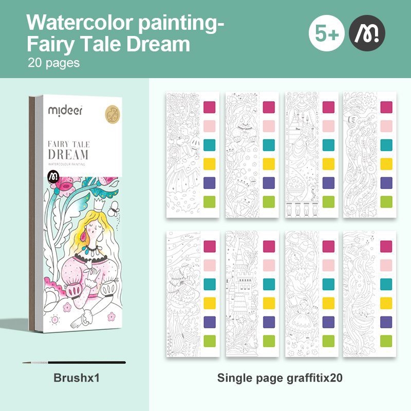 Đồ Chơi Tranh Tô Màu Nước Mideer Watercolor Painting - Dành cho bé từ 4 tuổi