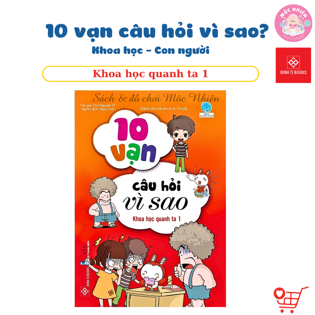 Combo 05 quyển Sách 10 vạn câu hỏi vì sao - Khoa học - Con người - Đinh Tị Books