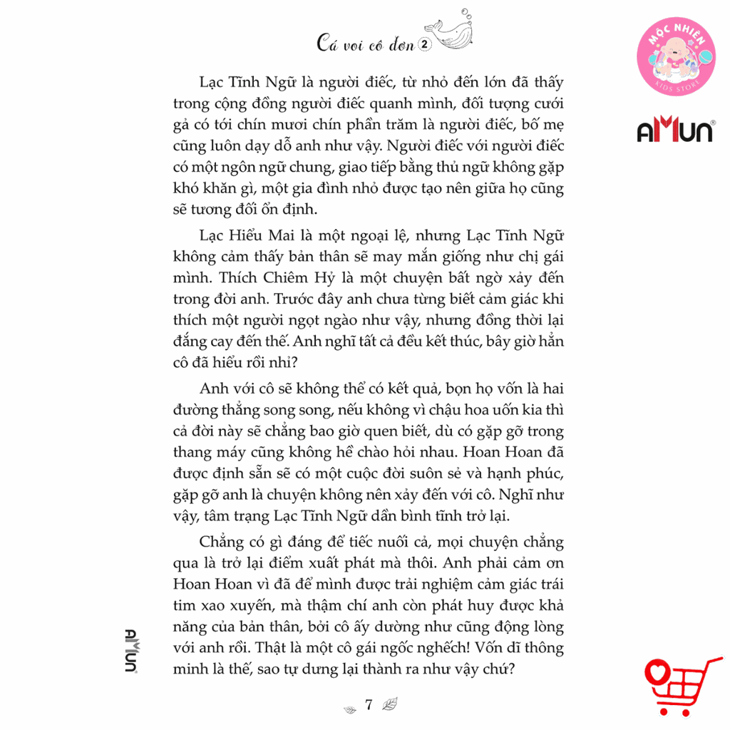 Sách Cá Voi Cô Đơn - Tiểu Thuyết Ngôn Tình Chữa Lành - Hàm Yên - Amun Đinh Tị
