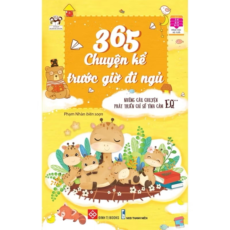 Combo 04 cuốn Sách - 365 chuyện kể trước giờ đi ngủ - Những câu chuyện phát triển chỉ số IQ và EQ cho trẻ từ 2-12 tuổi - Đinh Tị Books