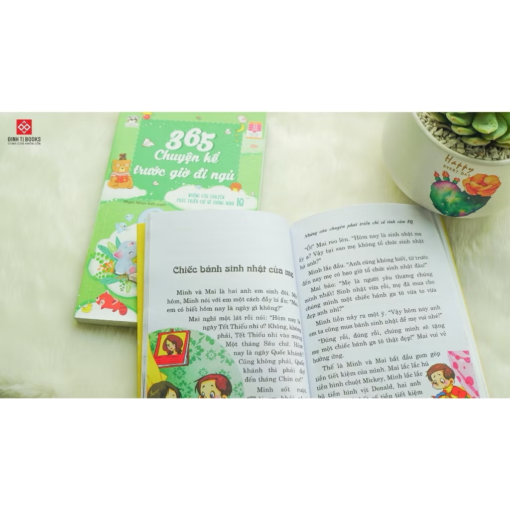 Sách - 365 chuyện kể trước giờ đi ngủ - Những câu chuyện phát triển chỉ số IQ và EQ cho trẻ từ 2-12 tuổi - Đinh Tị Books