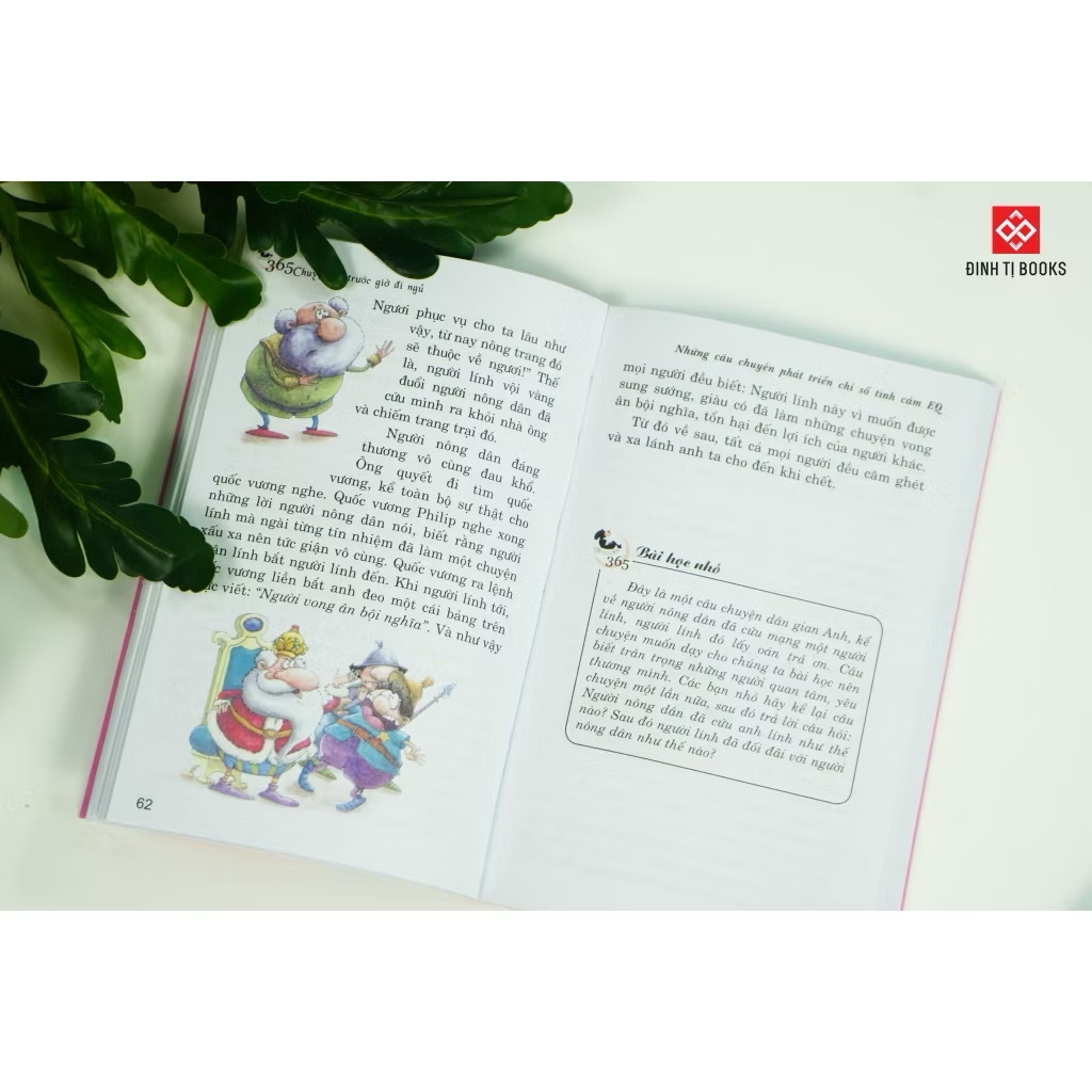 Sách - 365 chuyện kể trước giờ đi ngủ - Những câu chuyện phát triển chỉ số IQ và EQ cho trẻ từ 2-12 tuổi - Đinh Tị Books
