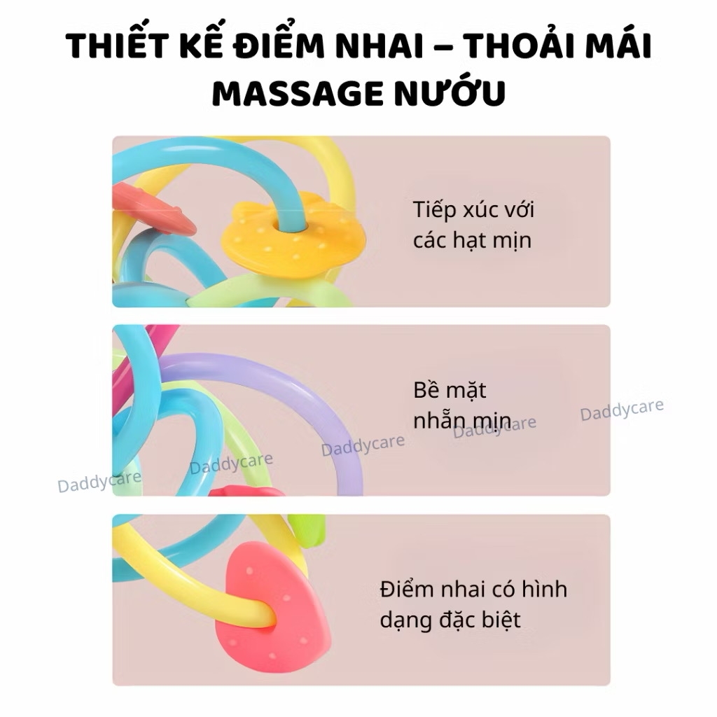 Đồ chơi lục lạc gặm nướu silicone cho bé sơ sinh - Goodway - G205