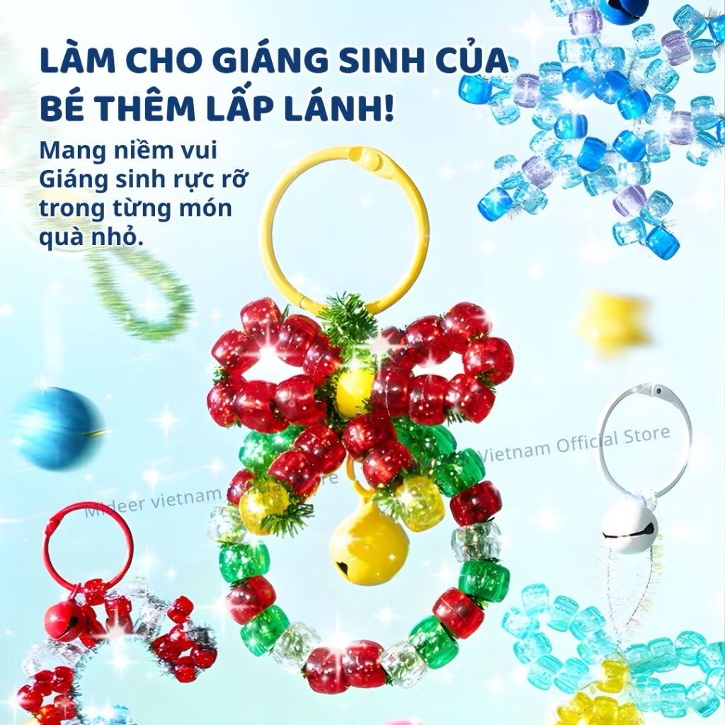 Đồ chơi Giáng sinh Mideer - Set trang trí hạt cườm Noel Christmas Beaded Ornaments