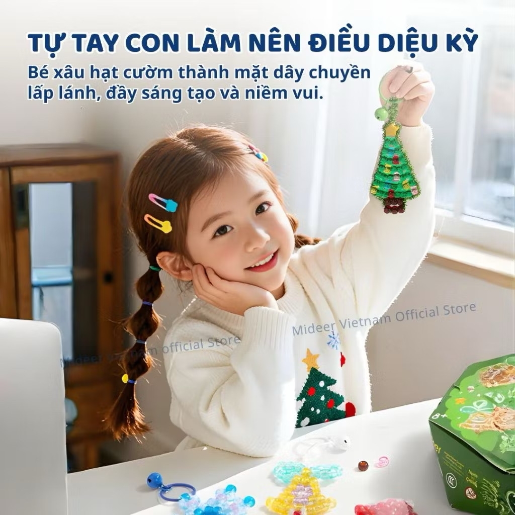 Đồ chơi Giáng sinh Mideer - Set trang trí hạt cườm Noel Christmas Beaded Ornaments
