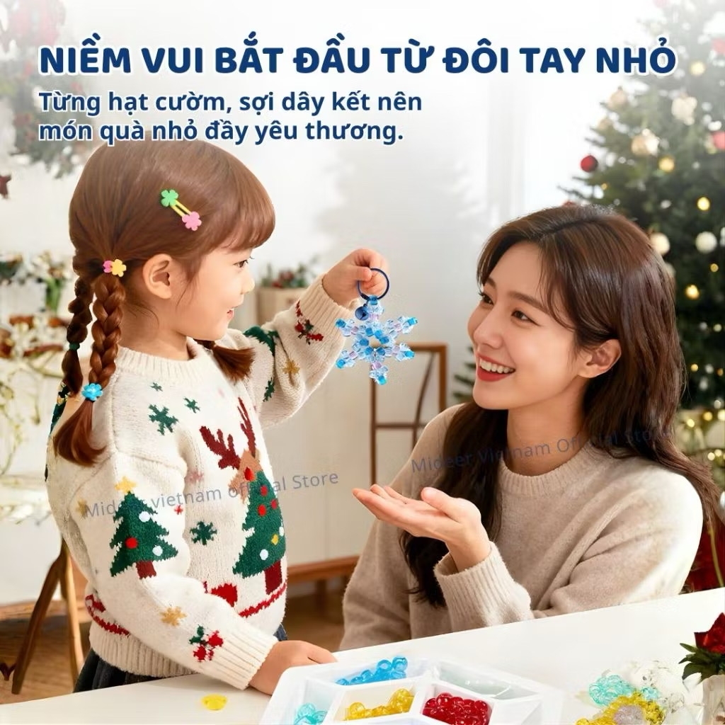 Đồ chơi Giáng sinh Mideer - Set trang trí hạt cườm Noel Christmas Beaded Ornaments