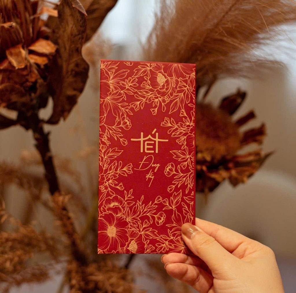 Set 30 bao lì xì Tết 2026 - Mẫu hoa nhí truyền thống