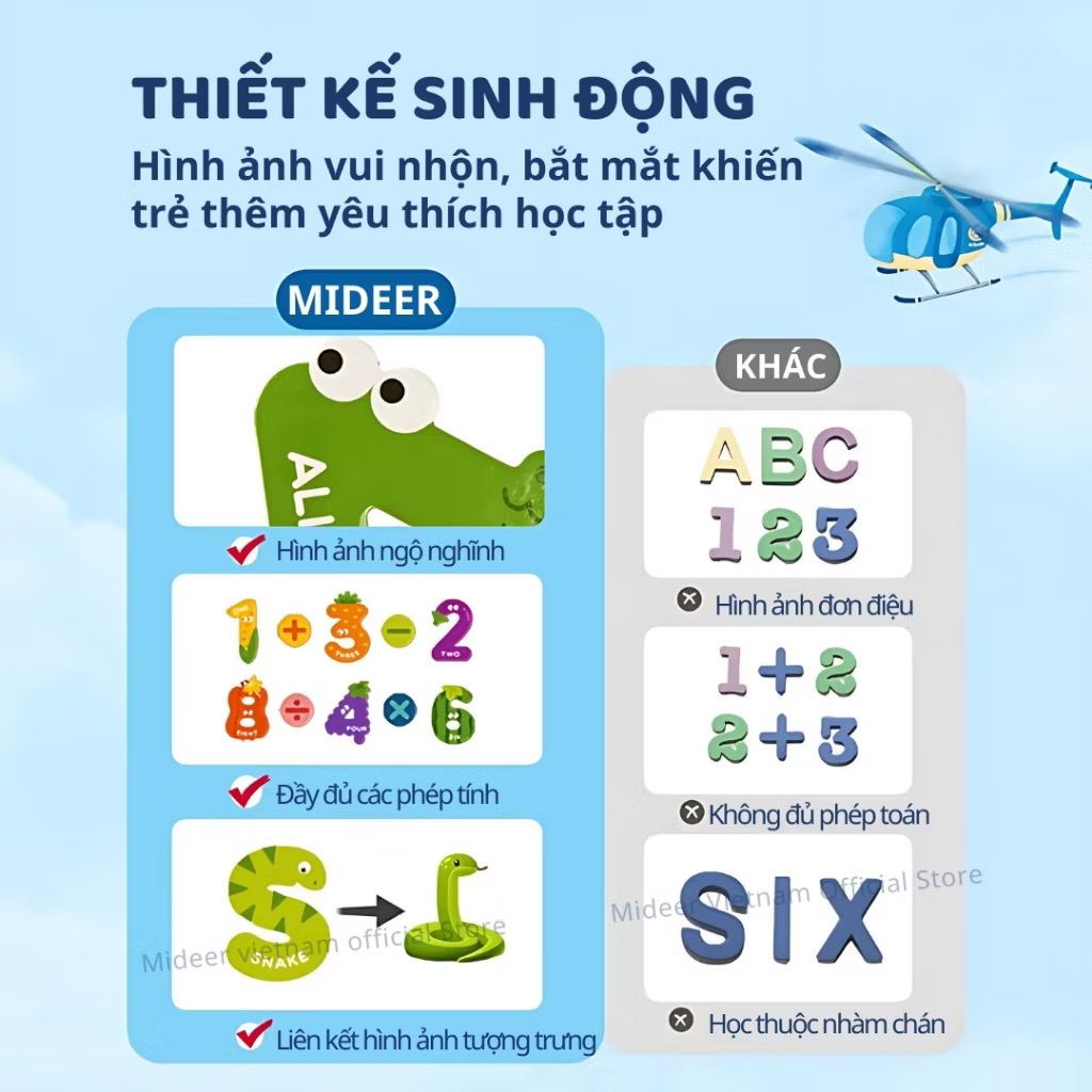 Bộ Chữ Cái và Chữ Số Nam Châm Mideer Letter Magnets Number Magnets