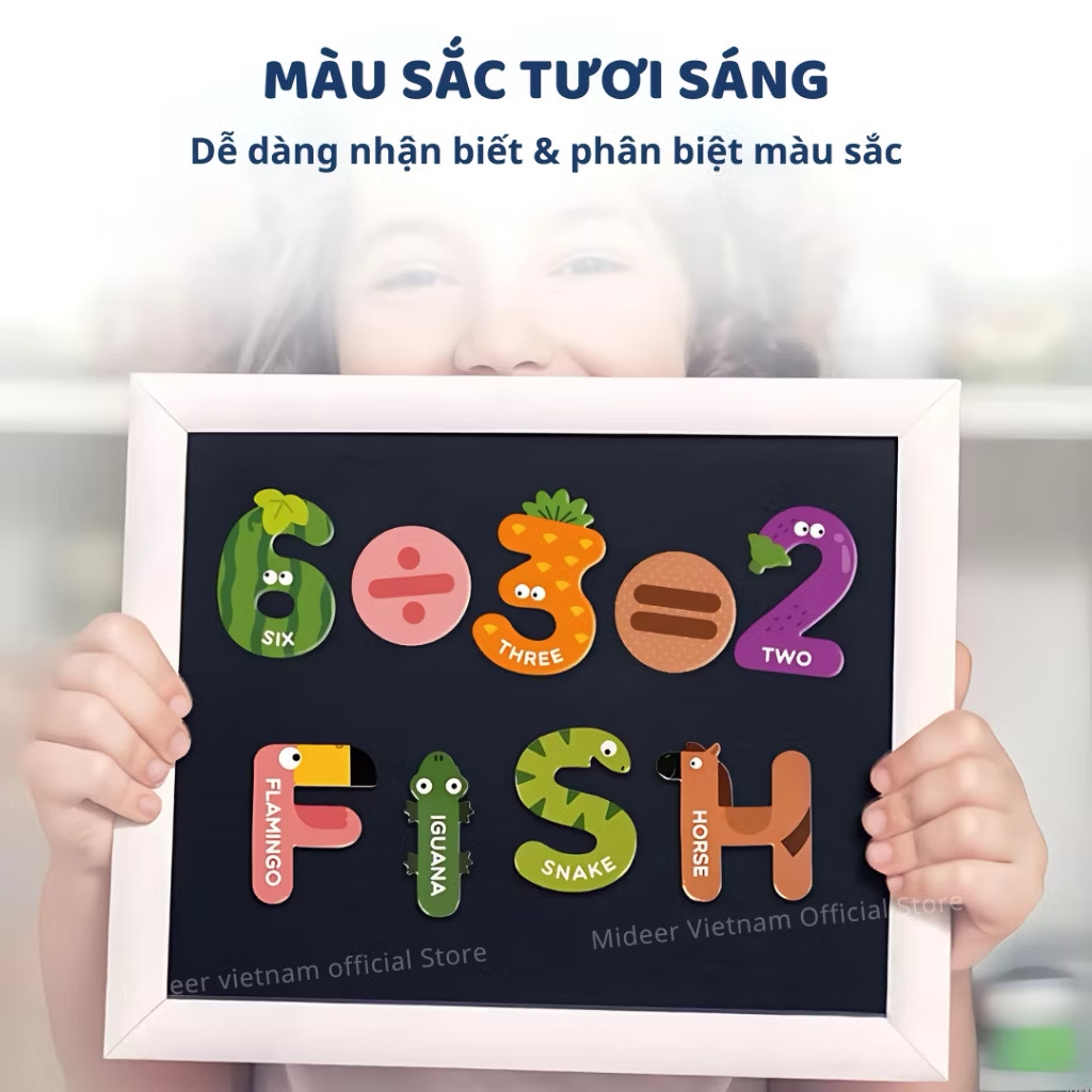 Combo 02 Bộ Chữ Cái và Chữ Số Nam Châm Mideer - Letter Magnets/Number Magnets