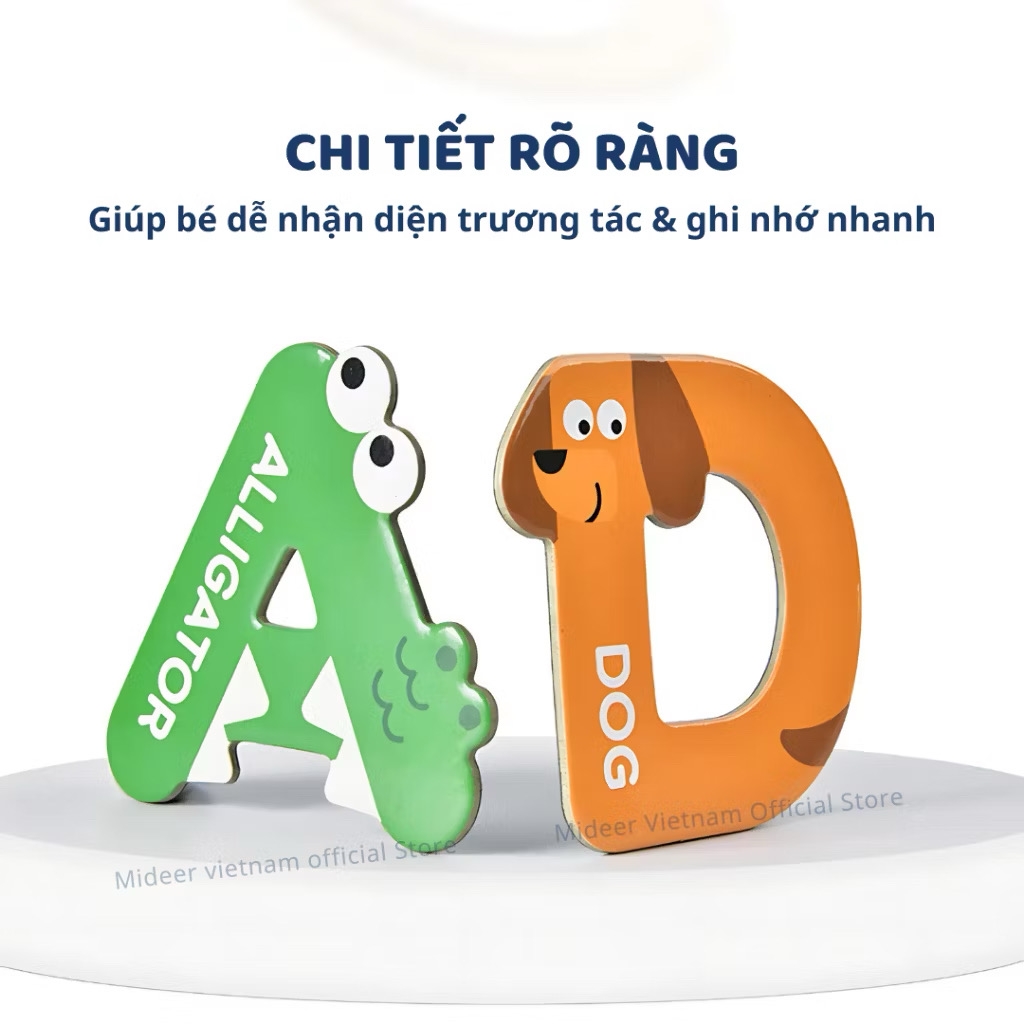 Bộ Chữ Cái và Chữ Số Nam Châm Mideer Letter Magnets Number Magnets