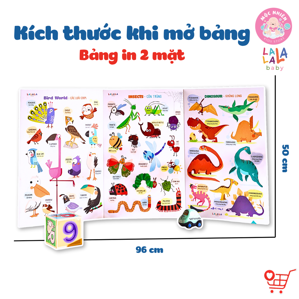 Bảng gấp thông thái - My First Learning chart (Dành cho bé từ 1 tuổi) - Lalala Baby