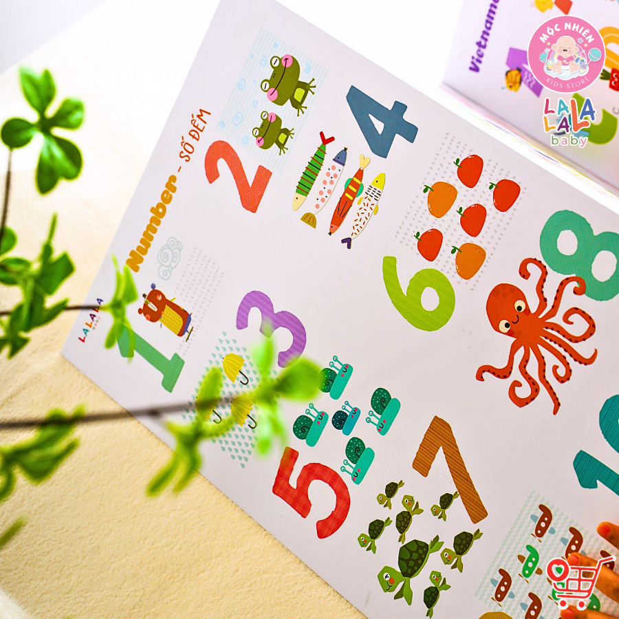 Bảng gấp thông thái - My First Learning chart (Dành cho bé từ 1 tuổi) - Lalala Baby
