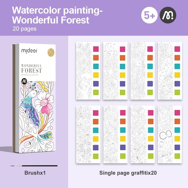 Đồ Chơi Tranh Tô Màu Nước Mideer Watercolor Painting - Dành cho bé từ 4 tuổi