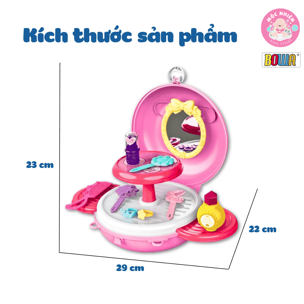 Đồ chơi nhập vai Bowa 8154 - Túi đeo trang điểm 23 chi tiết
