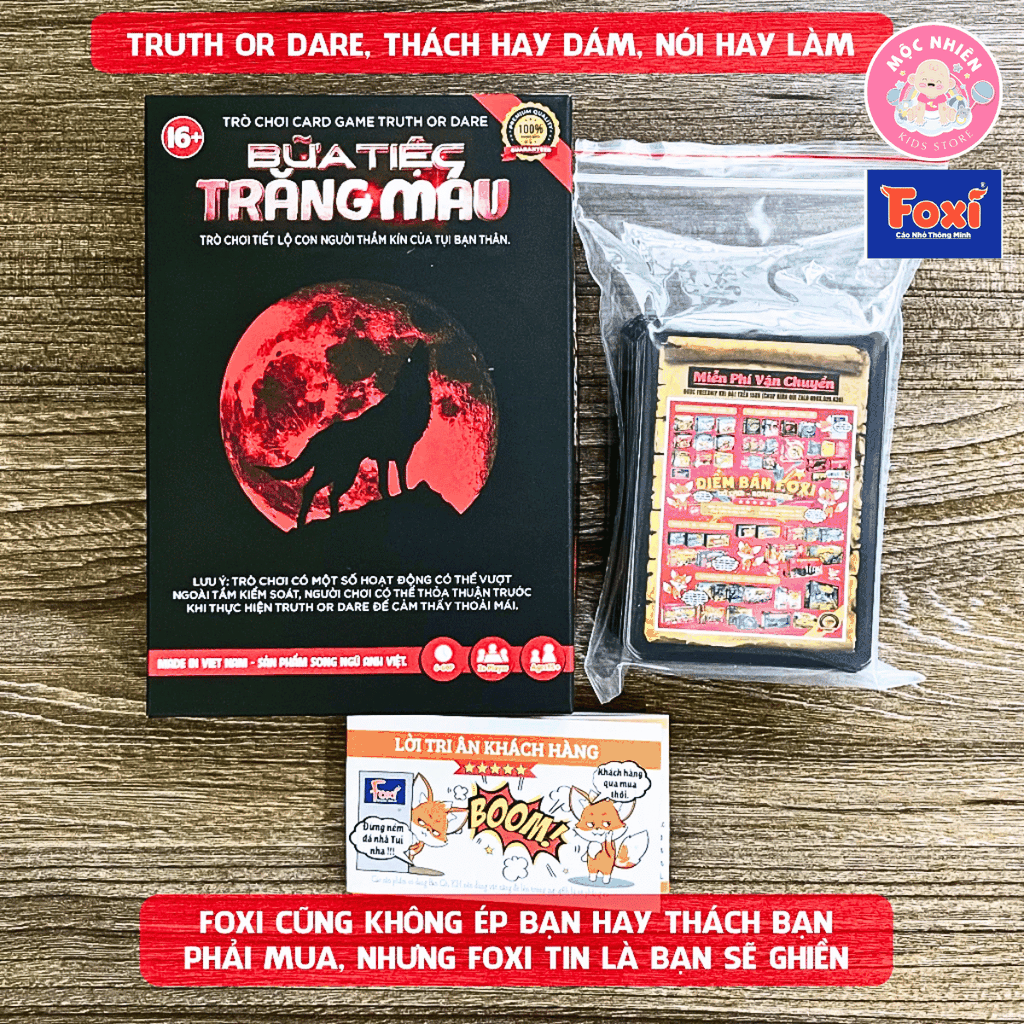 Bộ bài Truth or Dare Bữa Tiệc Trăng Máu (16+) - Foxi