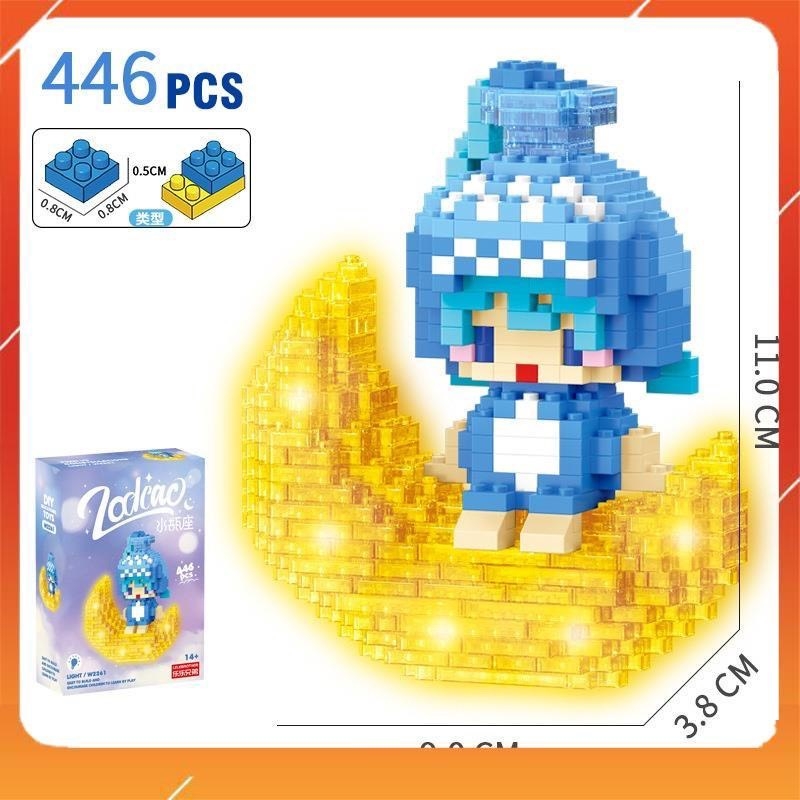 Lego mini 3D - 12 cung hoàng đạo - Có phát sáng