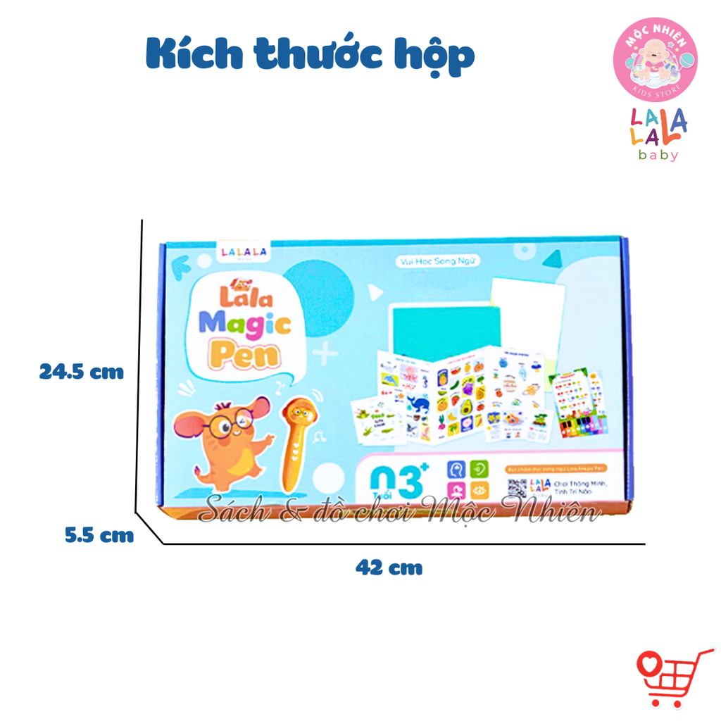 Bút Chấm Đọc Lala Magic Pen Song Ngữ Anh Việt - Đồ Chơi Âm Thanh Tích Hợp Đa Chức Năng kèm Thu Âm Cho Bé - Lalala baby