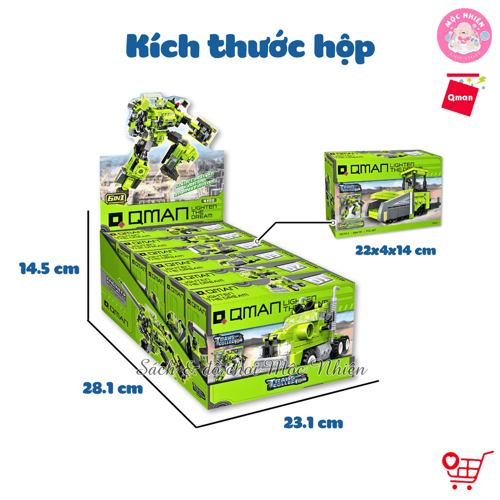 Đồ chơi lắp ráp Qman 41110 - Robot Kỹ sư (737 chi tiết) - Dành cho bé trai từ 6 tuổi