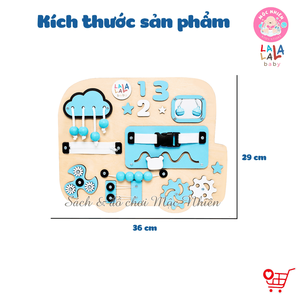 Bảng bận rộn Busy board mới 2025 rèn luyện vận động tinh Lalala baby