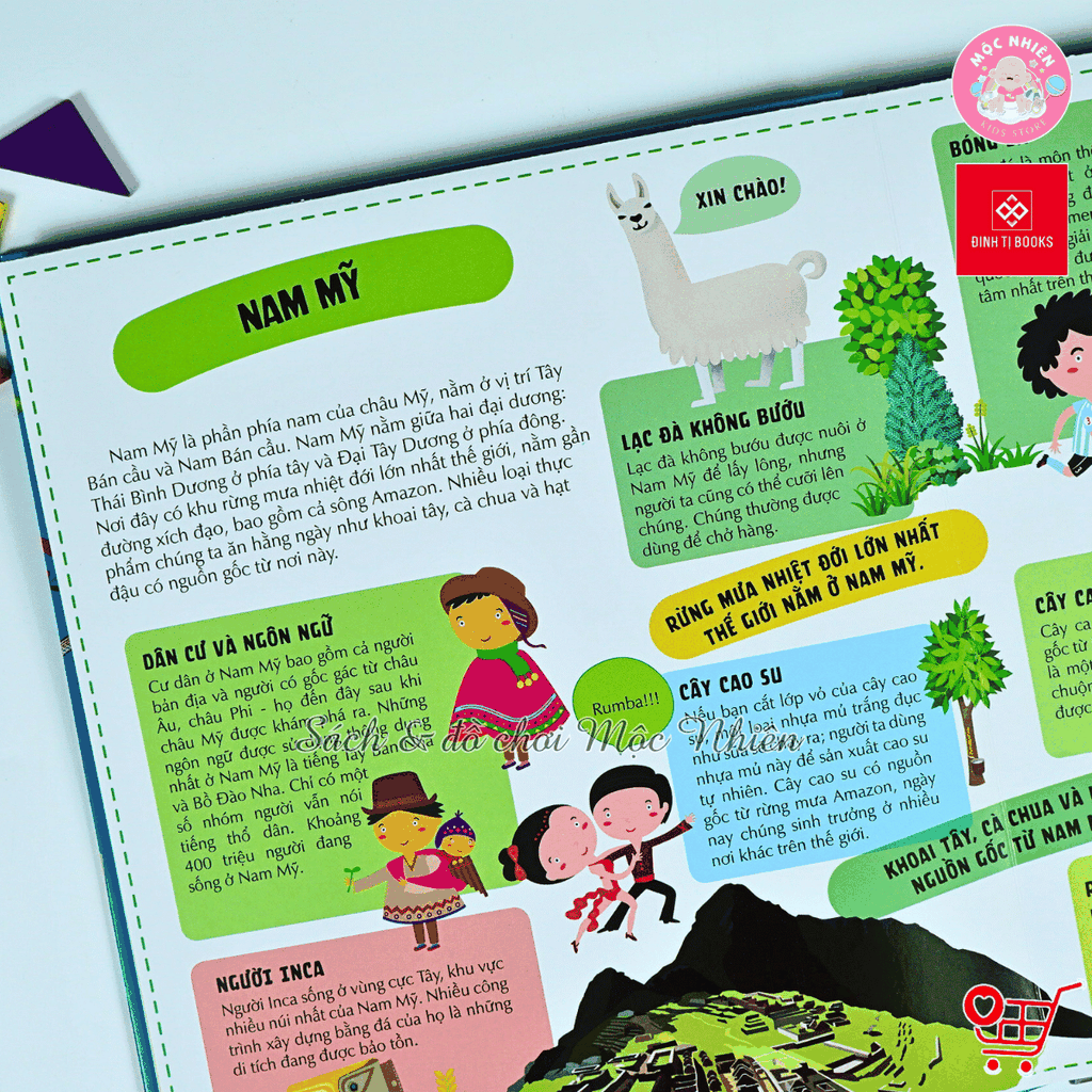 Sách Atlas Thế Giới – Khám Phá Các Châu Lục và Đại Dương – Đinh Tị Books