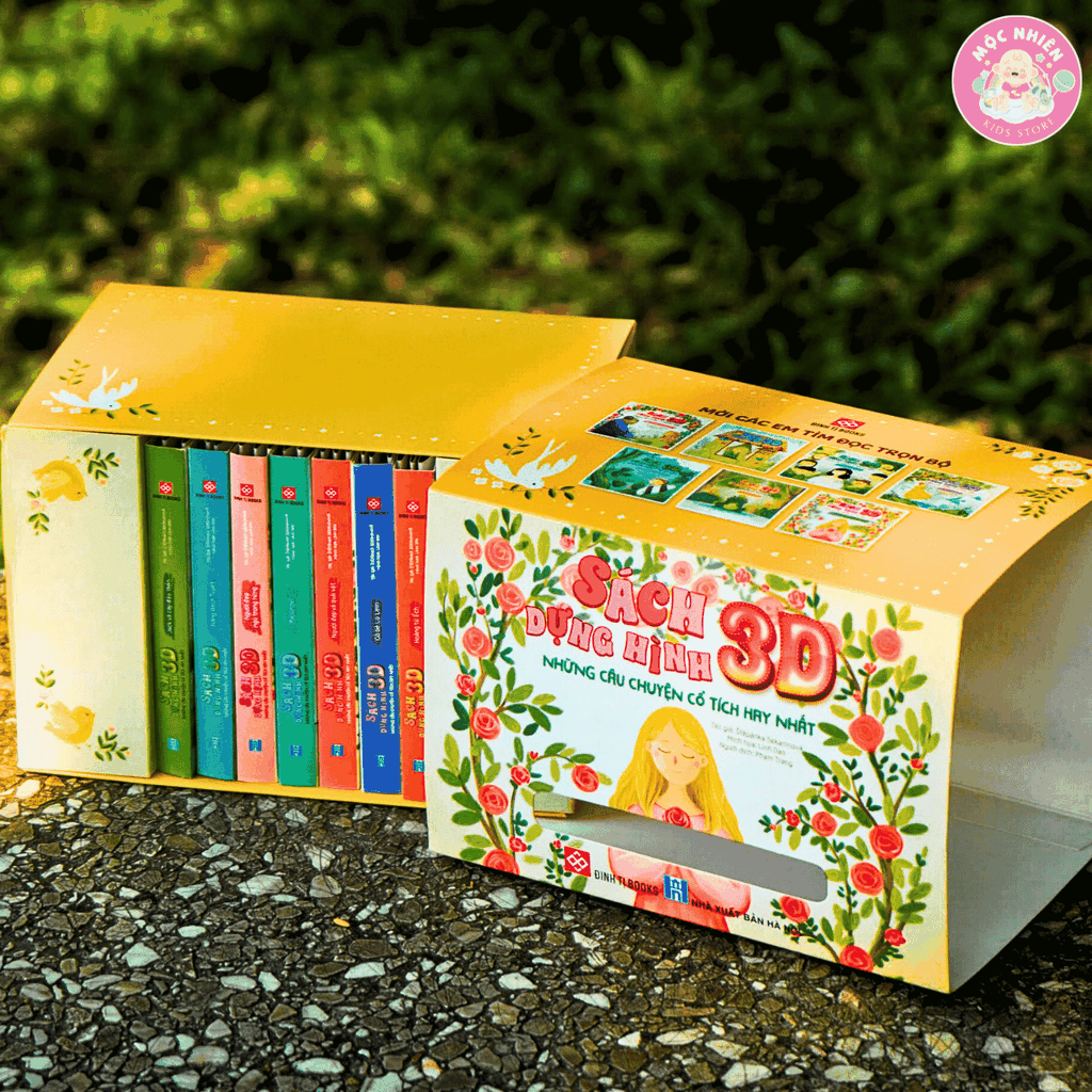 Hộp Sách dựng hình 3D - Những câu chuyện cổ tích hay nhất (7 cuốn) - Đinh Tị Books