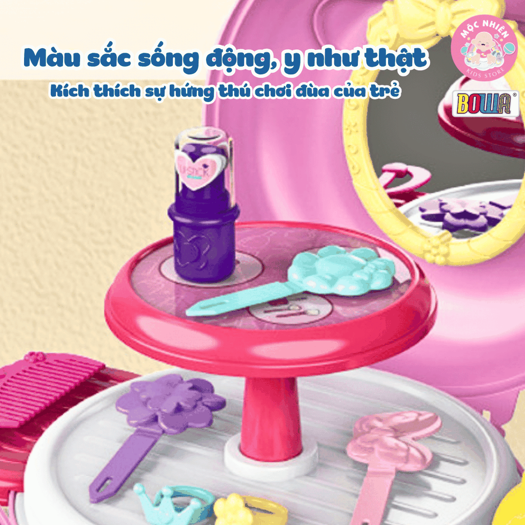 Đồ chơi nhập vai Bowa 8154 - Túi đeo trang điểm 23 chi tiết