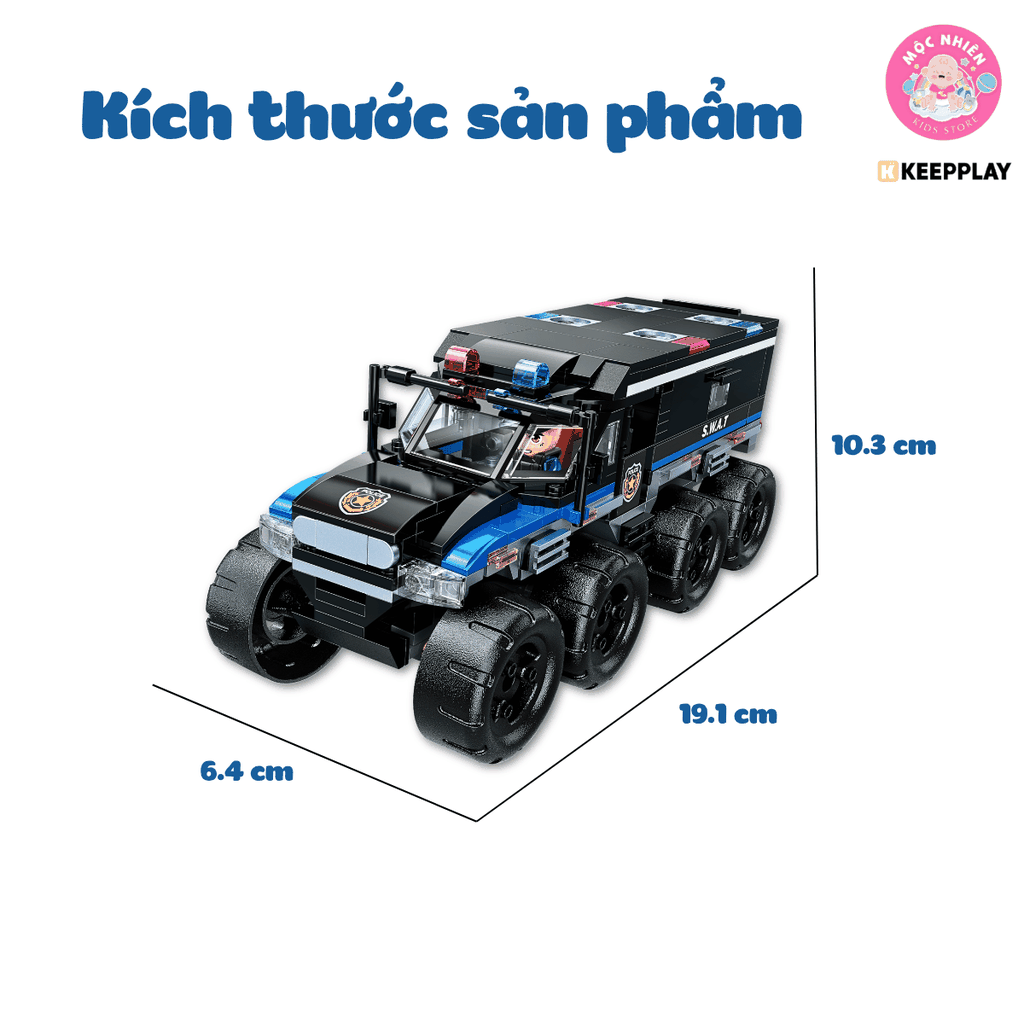 Đồ chơi lắp ráp xếp hình Keepplay 11023 - Đội đặc nhiệm chống khủng bố (364 chi tiết)